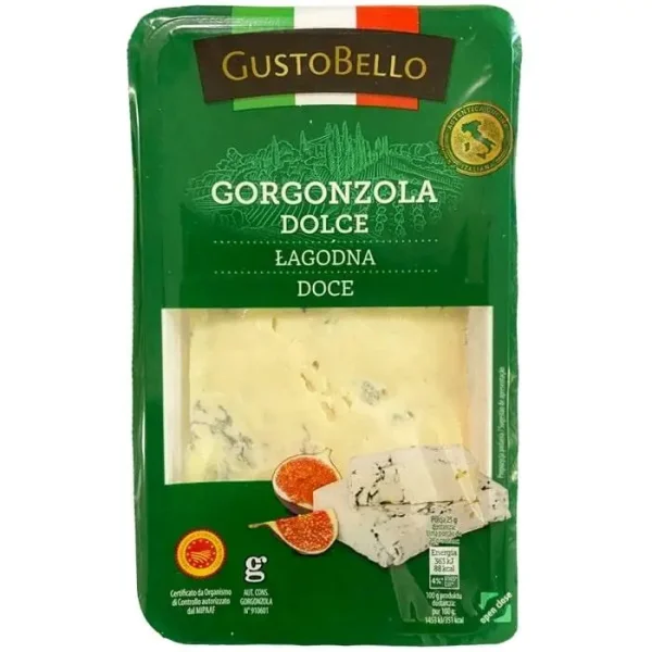 Сир Горгонзола з цвіллю GustoBello Gorgonzola Dolce Густобелло Солодкий блакитний Брусок 150г - 1