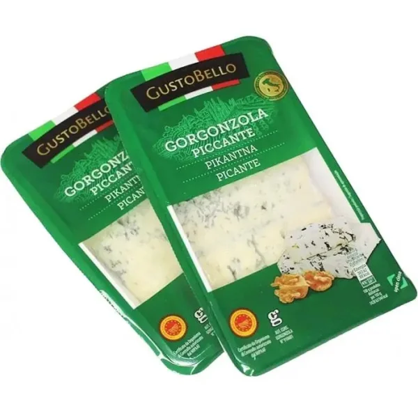 Сир Горгонзола з цвіллю GustoBello Gorgonzola Piccante Густобелло Пікантний блакитний Брусок 150г - 1