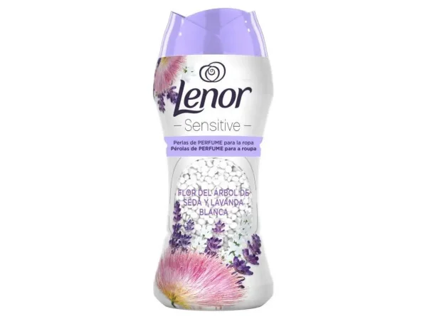 Кондиціонер для прання Парфумований Гранули Lenor Sensitive Lavanda Ленор для Чутливої шкіри біла Лаванда квіти Шовка Тубус210г - 1