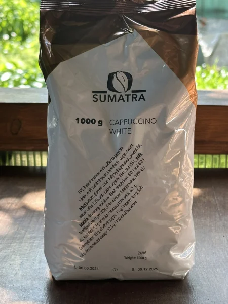 Капучіно розчинний Sumatra Cappuccino White Vanilla Суматра напій Білий Ваніль Пакет 80 порцій 1кг - 1