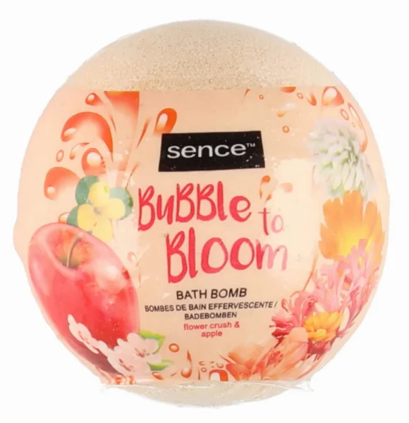 Бомбочка Шар ароматичний для ванни Релакс Sence Bubble to Bloom bath Bomb Flower crush&Apple Сенс Квітковий Яблуко 120г - 1