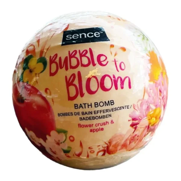 Бомбочка Шар ароматичний для ванни Релакс Sence Bubble to Bloom bath Bomb Flower crush&Apple Сенс Квітковий Яблуко 120г - 2