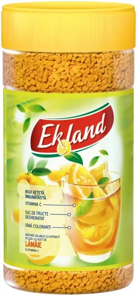 Чай гранульований розчинний Ekland Lemon Екланд зі смаком Лимона Банка з кришкою 350г - 1