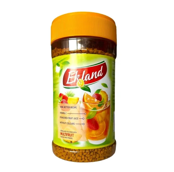 Чай гранульований розчинний Ekland Multifruit Fructe Екланд зі смаком Полуниці та Цитрусових Банка з кришкою 350г - 1
