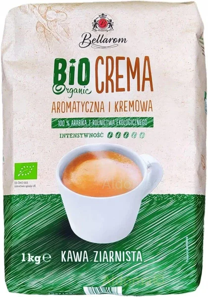Кава в зернах Bellarom Bio Organic Crema Caffe Aromatic Kremowa 100% Arabica Беларом Біо Ароматна та Кремова Арабіка 1кг - 1