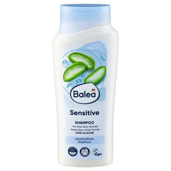 Шампунь щоденний Balea Sensitive Shampoo Aloe Vera Балеа для Чутливої шкіри Волосся з Алое Вера 300мл - 1