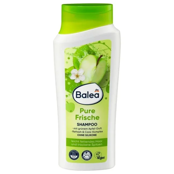 Шампунь щоденний Balea Pure Frische Champoo Green Apple Балеа для Жирного волосся аромат Зелене яблуко 300мл - 1