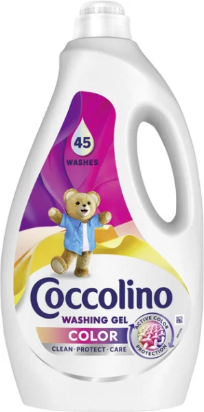 Гель для Кольорового прання Coccolino Washing Gel Color Protection Active Clean Care Коколіно Актив Захист Кольорів 45прань 1800мл - 1