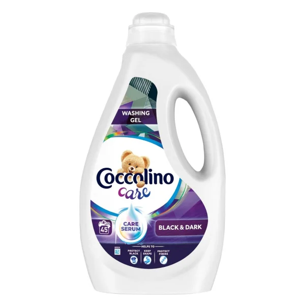 Гель для Темного прання Coccolino Washing Gel Black&Dark Care Cerum Коколіно Біо Кеа церум Сироватка для догляду 45прань 1800мл - 1