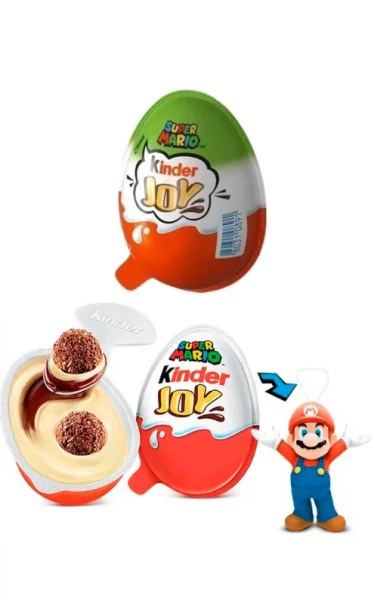 Шоколадне яйце з Іграшкою Kinder JOY Super Mario Series Surprise Green Кіндер Джой Супер Маріо Сюрпрайз Зелене 20г - 1