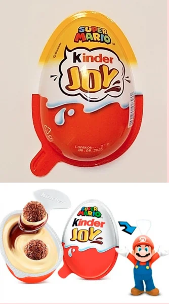 Шоколадне яйце з Іграшкою Kinder JOY Super Mario Series Surprise Yellow Кіндер Джой Супер Маріо Сюрпрайз Жовтий 20г - 1