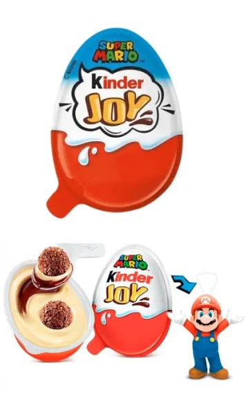 Шоколадне яйце з Іграшкою Kinder JOY Super Mario Series Surprise Blue Кіндер Джой Супер Маріо Сюрпрайз Блакитне 20г - 1