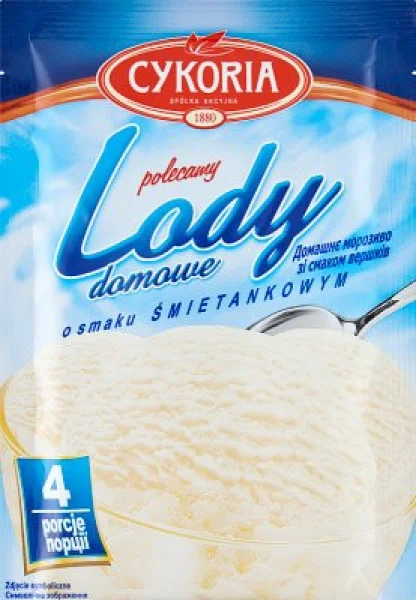 Морозиво сухе Cykoria Lody Domowe Smak Smietankowy Цикорія Домашне Вершкове смак Порошкове для приготування Пакетик 4 порції 60г - 1