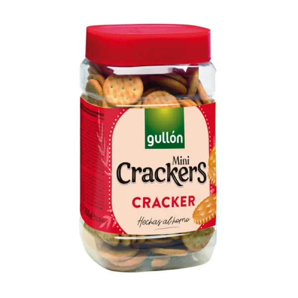 Крекери міні Солоні Gullon mini Crackers Hechos al Homo Гулон печиво Класичне Банка з кришкою 350г - 1