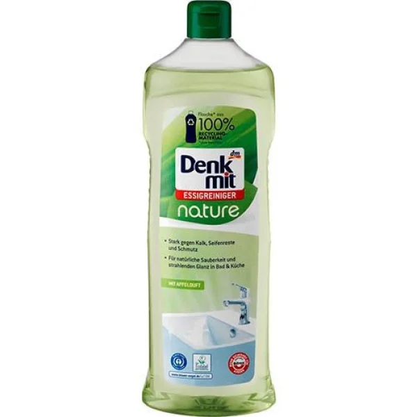 Засіб Антикальк з Оцтом для ванни Універсальний Denkmit Essigreiniger Nature Apfel Денкміт проти вапняного та мильного нальоту 1л - 1