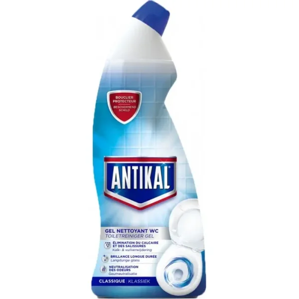Засіб для чищення унітазу Гель Antikal Gel Nettoyant WC Classique Антікел для туалету Классік 750мл - 1