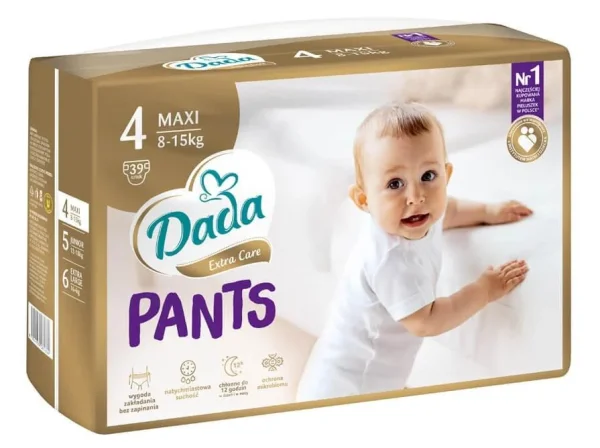 Підгузники Трусики з манжетами Суперабсорбуючі DADA Extra Care Pants 4 Maxi Дада памперси вага від 8-15кг Гіпоалергенні 39шт - 1