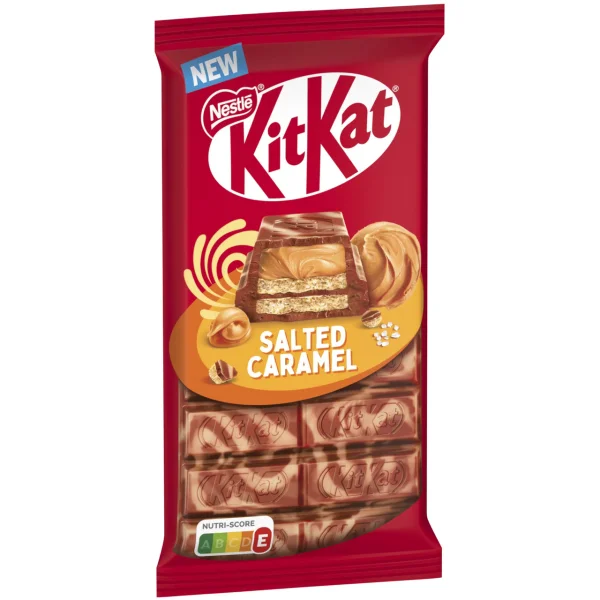 Шоколадна плитка Сендвіч KitKat Salted Caramel Bar КітКат Вафлі Солона карамель з Какао кремом 99г - 1