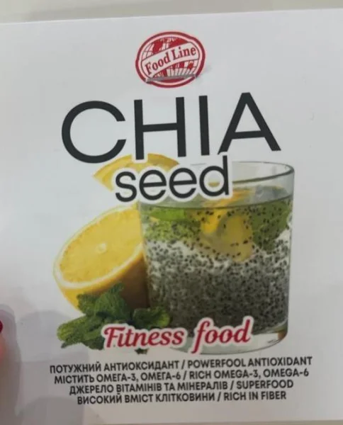 Насіння Чіа Фітнес дієта для Схуднення Food Line Chia Seed Фуд лайн Сухе несмажене для холодних Напоїв 150г - 2