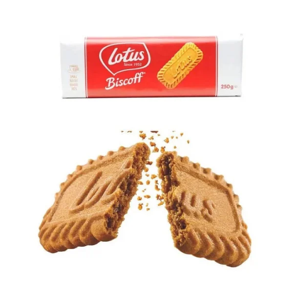 Печиво Бісквітне Карамельне для Чізкейків Lotus Biscoff Cookies Лотус Біскофф Карамель для Кулінарії 250г - 1