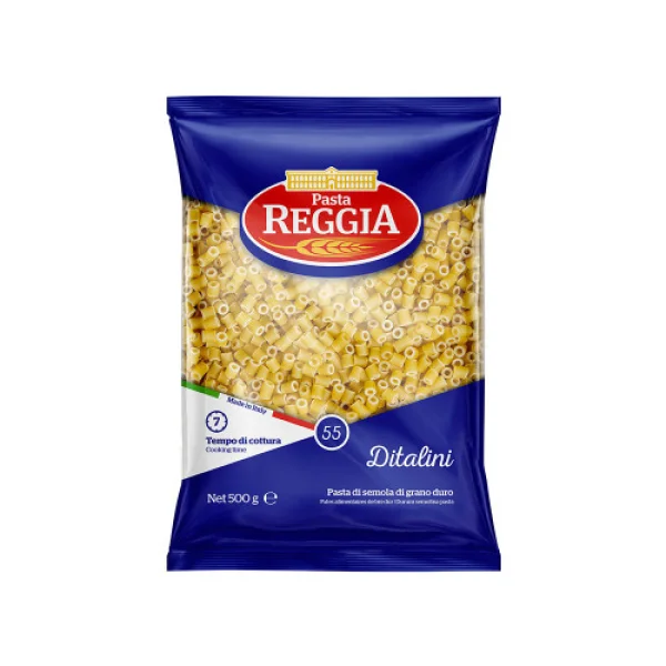 Макарони Деталіні Pasta Reggia №55 Ditalini Реджія Паста Макарони Наперстки Пшеничні Тверді сорти 500г - 1