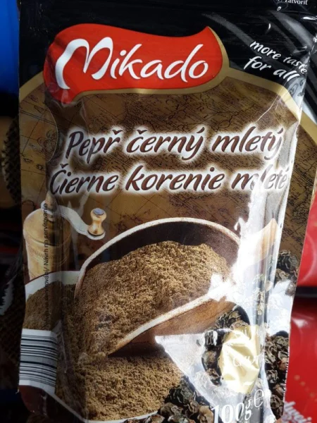 Перець чорний Мелений Mikado Pepr cerny Mlety Przypraw Мікадо Приправа Універсальна Зіп застібка 100г - 1