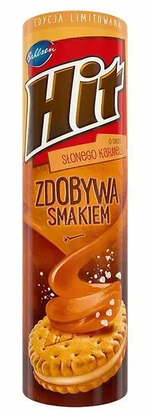 Печиво сендвіч Bahlsen Hit Salted Caramel Хіт подвійне Вершкове з кремом Солона Карамель 220г - 1
