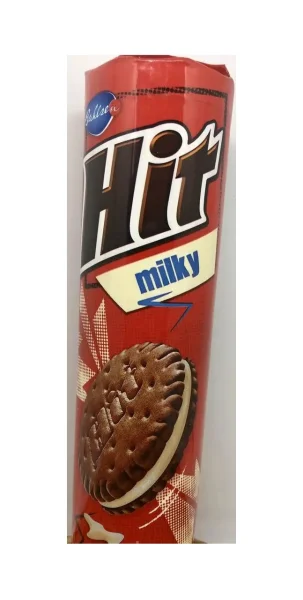 Печиво сендвіч Bahlsen Hit Milky Хіт подвійне Шоколадне з кремом з Незбираного молока 220г - 1