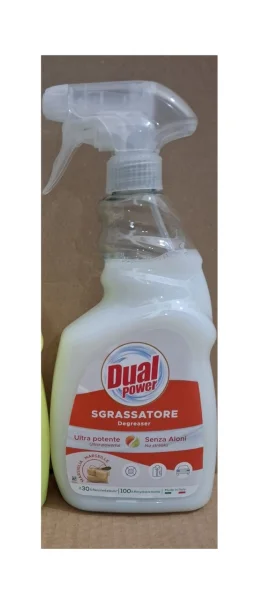 Засіб для видалення Жиру Універсальний Спрей Dual Power Sgrassatore Degreaser Дуал Павер Ультрасила з Марсельким милом 750мл - 2