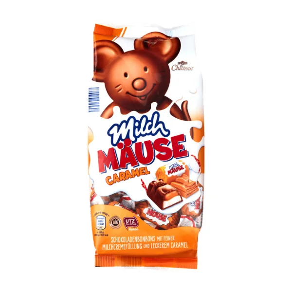 Шоколадні цукерки Choceur Milch Mause Caramel з вершковим кремом і карамеллю 210г - 1