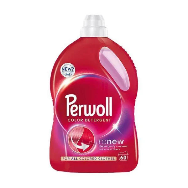 Гель для прання Кольорових тканин Perwoll Color Detergent Renew Gently Effect Перволь Відновлення Кольорів 60прань 3000мл - 1