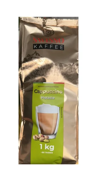 Капучіно розчинний Swisso cappuchino Pistazie Instant KaffeeGetrank Coffee Свіссо Фісташковий крем 80порцій Пакет 1кг - 1