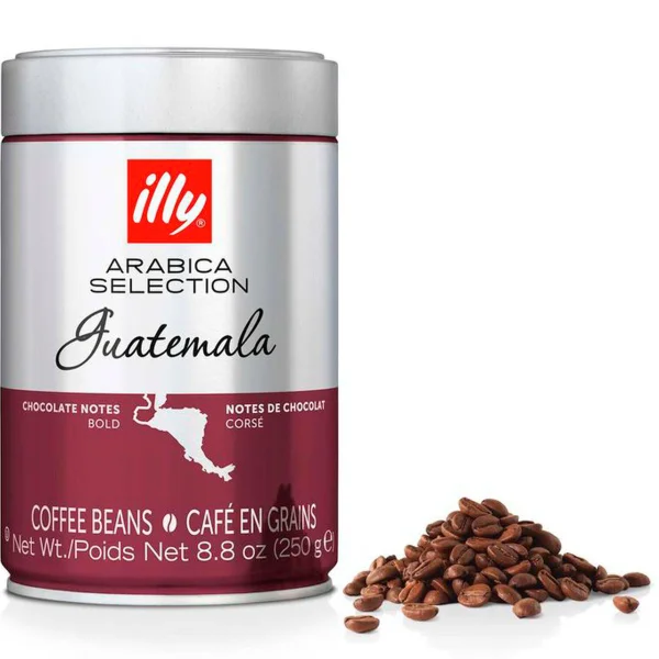 Кава зернова Illy Arabica Selection Guatemala Chocolate note Bold Coffebeans Іллі Арабіка Гватемала ноти Шоколаду метал Банка 250г - 1