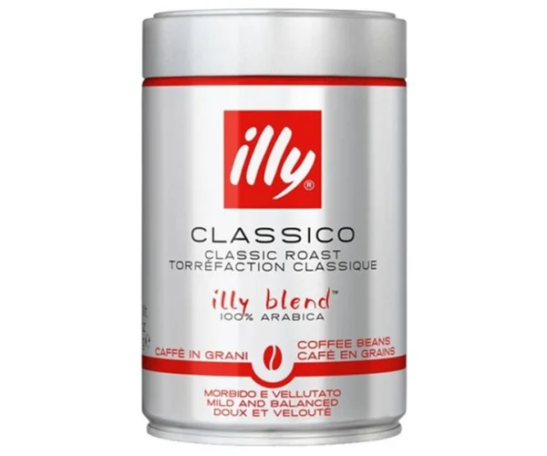 Кава зернова Illy Classico Roast Classic Blend 100% Arabika Bold Coffebeans Іллі Классік Арабіка метал Банка 250г - 1