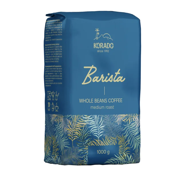 Кава в зернах Korado Barista Whole Beans Coffee Medium roast Корадо Баріста цільнозернова Середнє обсмаження 1кг - 1