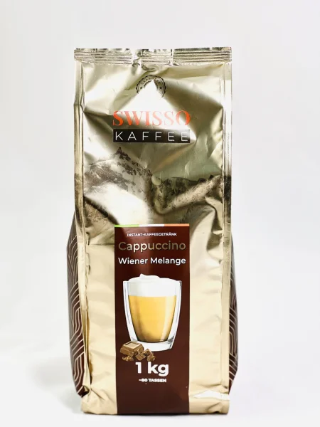 Капучіно розчинний Swisso cappuchino Weiner Melange Instant KaffeeGetrank Coffee Свіссо крем Меланж 80порцій Пакет 1кг - 1
