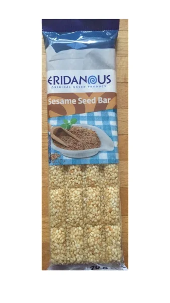 Батончики з Кунжутних зерен солодкі Eridanous Sesame Seed bar Еріданос Класичні бари 4шт 70г - 1