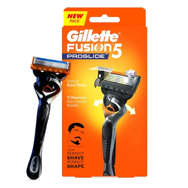 Бритва для гоління з Алмазним покриттям Чоловіча Gillette Fusion5 ProGlide Джілет Професійне ковзання Змащувальна змужка 5лез - 1