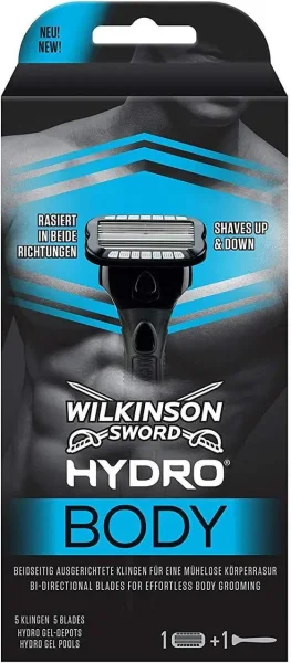 Бритва для гоління Чоловіча Wilkinson Sword Hydro Body Вілкінсон Гідро Баді станок змінна головка Змащувальна змужка 5лез 1шт - 1