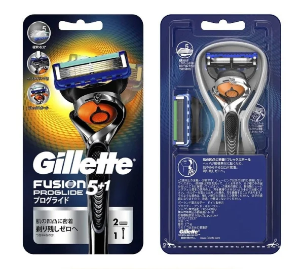 Набір Бритва для гоління та Касети Чоловіча Gillette Fusion5+1 ProGlide Джілет Фьюжин5 ПроГлайд Змащувальна змужка 5лез 2шт - 1