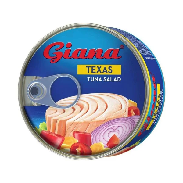 Салат з Тунця з Овочами Giana Texas Tuna salad Джіана філе Тунця з солодким перцем та цибулею Євробанка 185г - 1