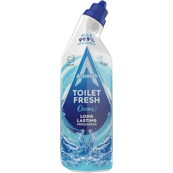 Гель для очищення унітазів Антибактеріальний Astonish Toilet Fresh Long Lasting Ocean Астоніш Тривала свіжість бриз Океану 750мл - 1