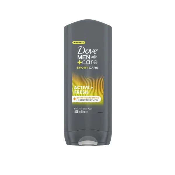 Шампунь та Гель для душа Зволожуючий Dove Men+Care Sport Care Active Fresh 24h Micromoisture Дав Активна Свіжість 400мл - 1