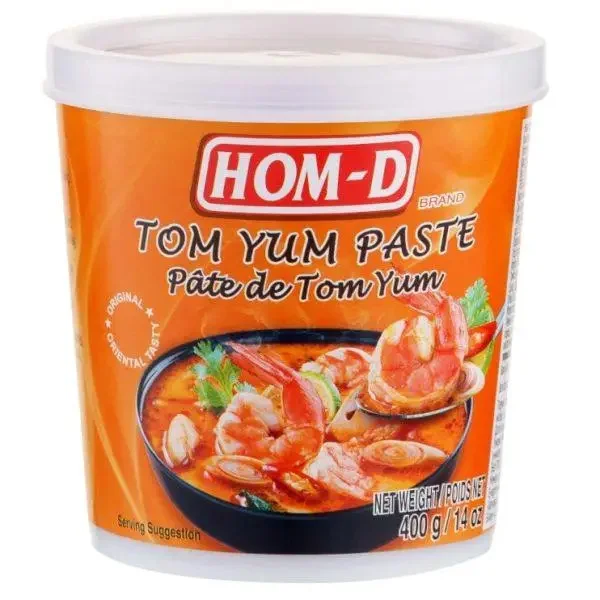 Соус Том-Ям рідкий Hom-D Tom Yum Paste Хом-Д Паста приправа для супу та маринадів Гостра Стакан 400г - 1