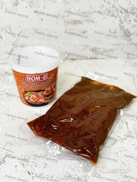 Соус Том-Ям рідкий Hom-D Tom Yum Paste Хом-Д Паста приправа для супу та маринадів Гостра Стакан 400г - 2
