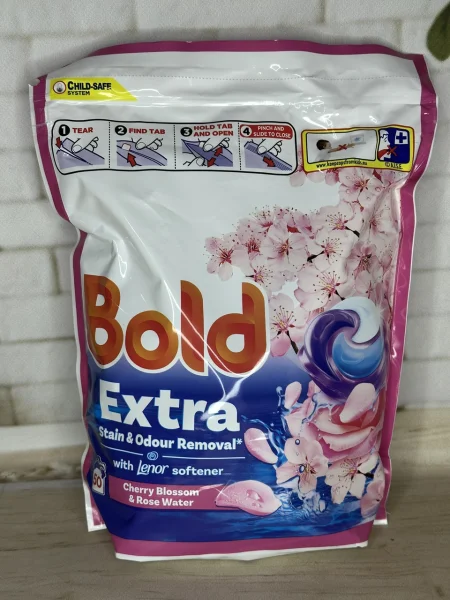 Капсули для прання з Ленор Універсальні Bold Extra Stain&Odor Removal Lenor Cherry Blossom&Rose 4in1 Болд Квіти вишні Мегапак 50шт - 1