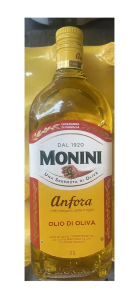 Оливкова олія рафінована для Cмаження Monini Anfora Extra Vergine Fritti Olio di Oliva Rafinate Моніні Анфора очищена 1л - 1