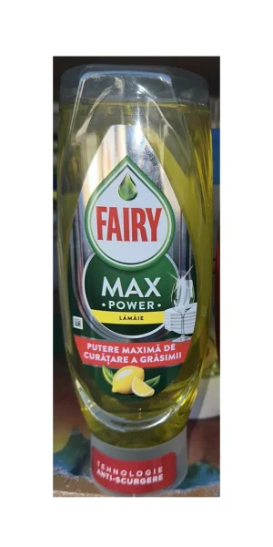 Гель для миття посуду Концентрований Fairy Max Power Lamaie Anti-Scurgere Tehnologie Фейрі Лимон ефективний Антижир 545мл - 1