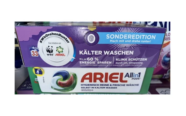 Капсули для прання Кольор Ariel Sonderedition Kalter Waschen ALLin1 pods Color Арієль Спеціальна версія для холодного прання 33шт - 1