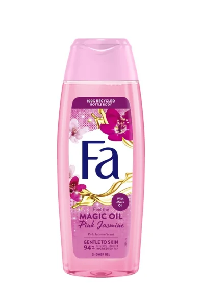 Гель для душу Жіночий Fa feel Magic Pink Jasmine Scent Micro oil Gentle skin Shower Gel Фа мікро Олія рожевого Жасміну 400мл - 1